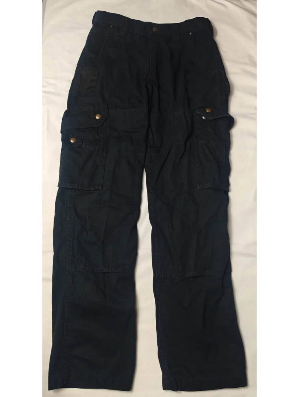 Carhartt B342 BLK Double Knee Ripstop Work Pants Black Cargo Carpenter NO TAG